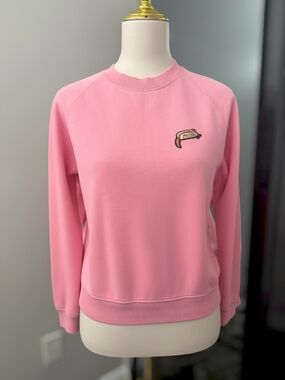 Maison kitsune pink sweatshirt